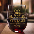 Limited Edition Aged To Perfection - Personalized Stemless Wine Glass