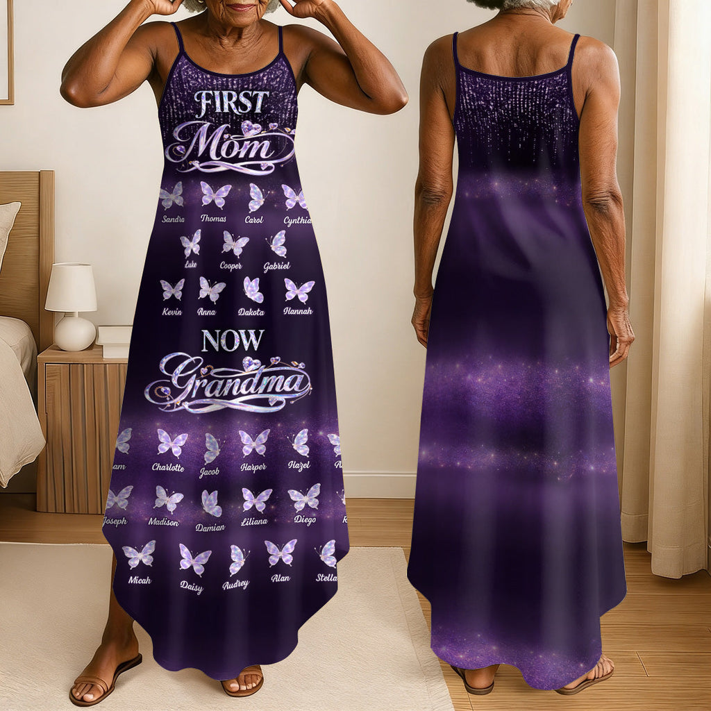 First Mom Now Grandma - Personalized Maxi Dress