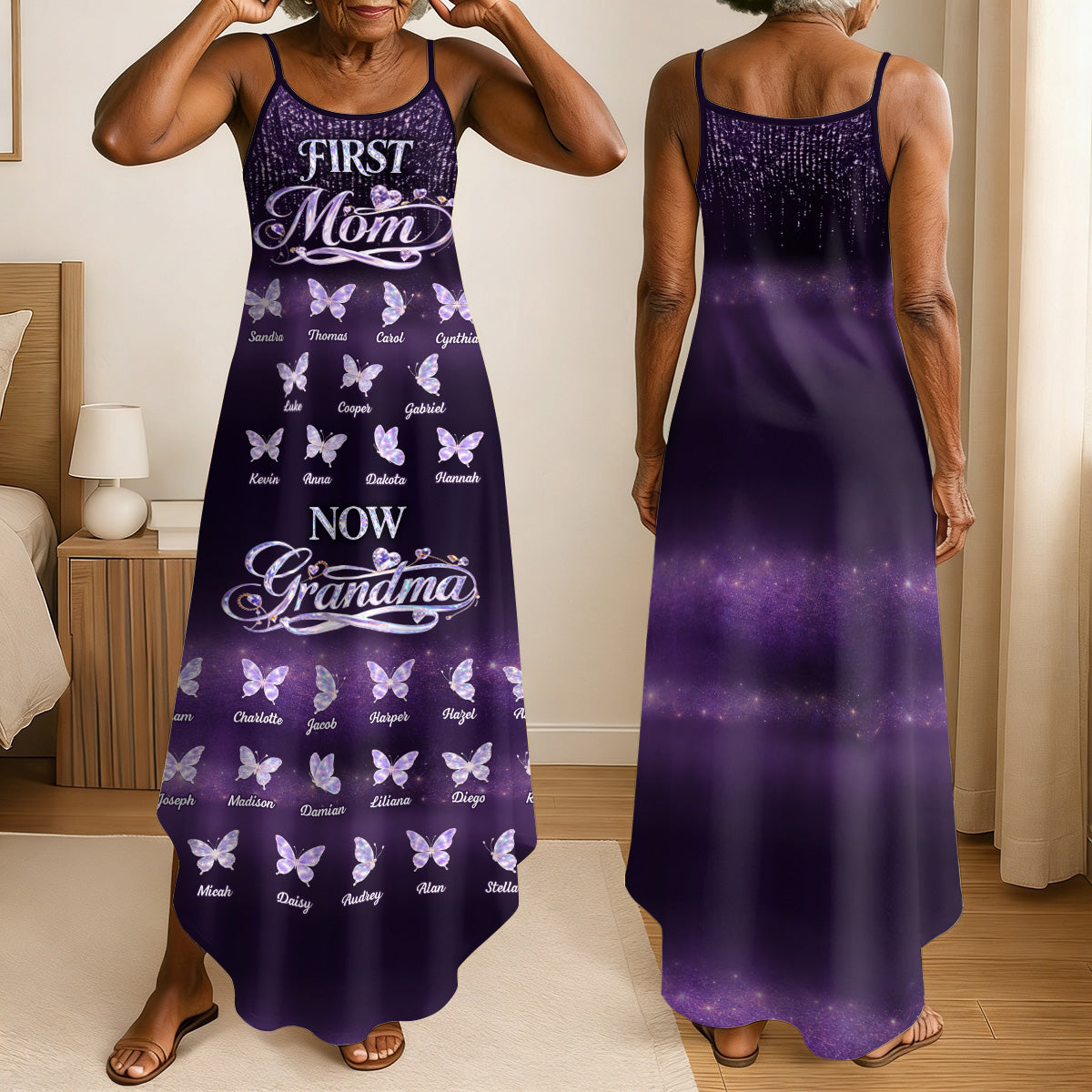 First Mom Now Grandma - Personalized Maxi Dress
