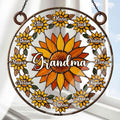 Love Being A Grandma Sunflower  - Personalized Acrylic Suncatcher