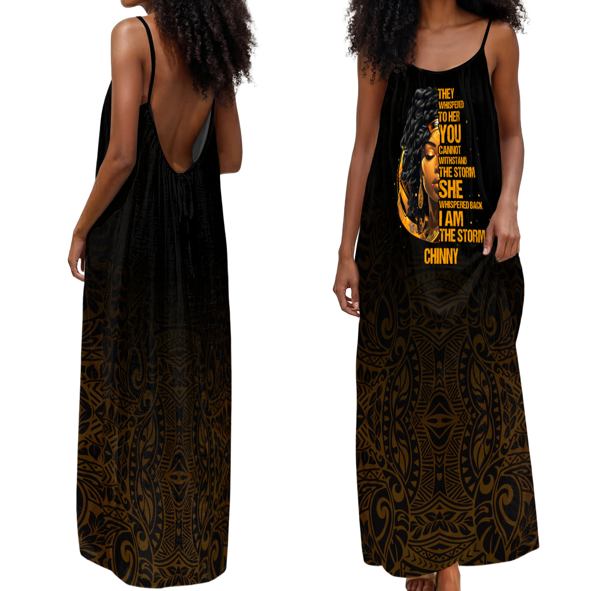 I Am The Storm - Personalized Backless Cami Maxi Dress