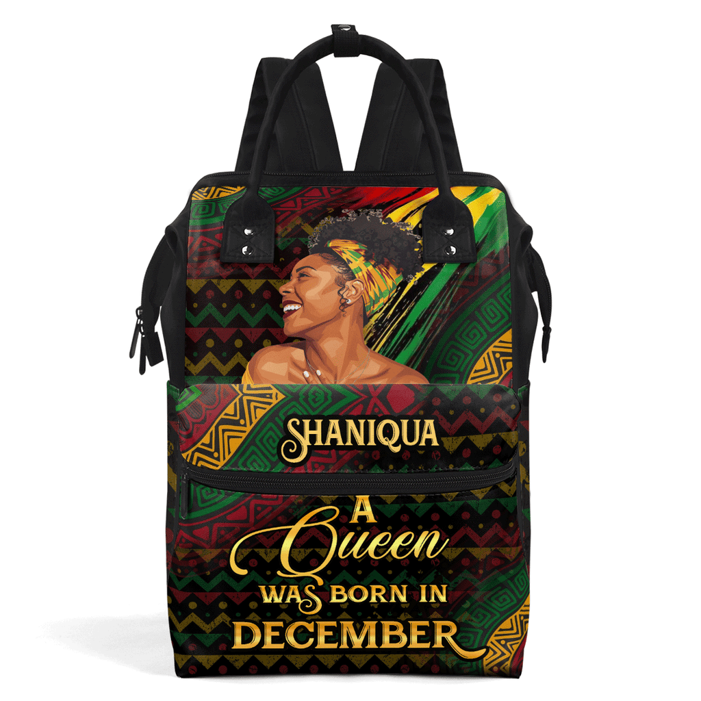 A Beautiful Black Queen - Personalized Duckbilled Backpack