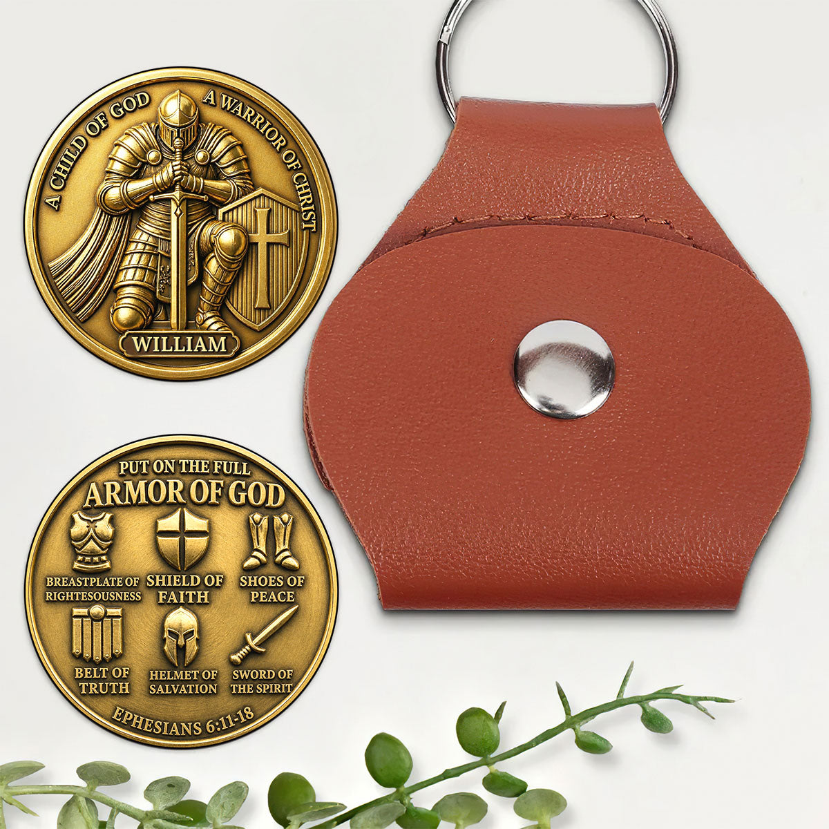 Put On The Full Armor Of God - Personalized Pocket Hug