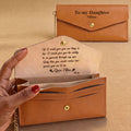 To A Special Granddaughter - Personalized Leather Envelope Wallet