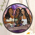 We'll Be Friends Until We're Old And Senile - Personalized Stained Glass Window Hanging Suncatcher