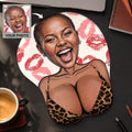 Custom Face Funny & Naughty For Couple Coworker Troll - Personalized Mouse Pad