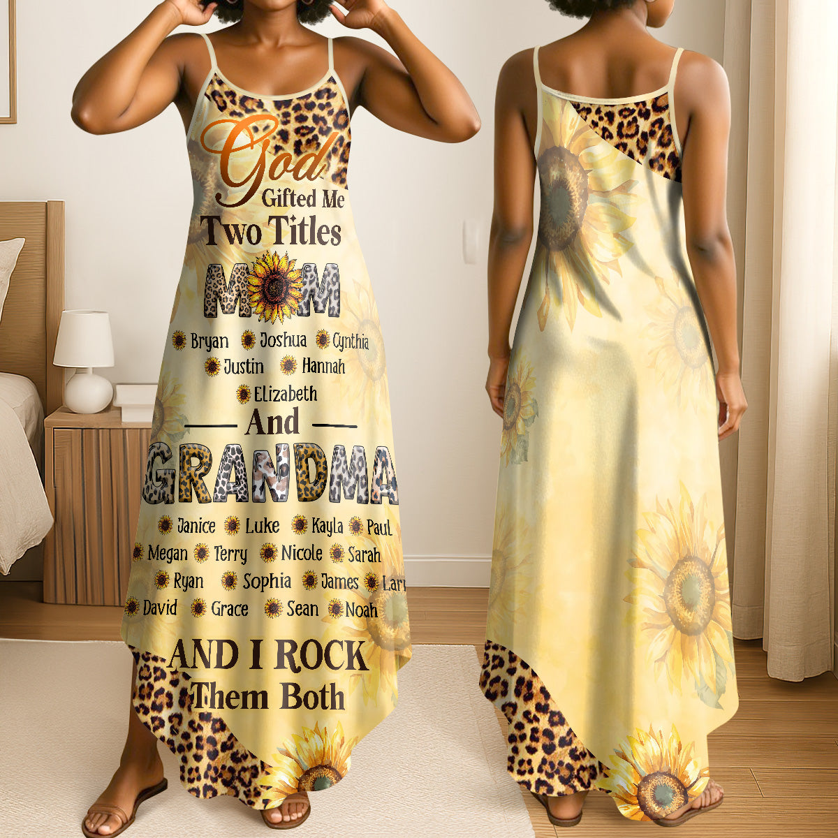 God Gifted Me Two Titles And I Rock Them Both - Personalized Maxi Dress