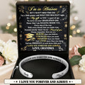 I'm In Heaven But I Won't Miss This Day - Personalized Cuff Bangle Bracelet With Box