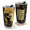 She Who Kneels Before God Can Stand Before Anyone - Personalized Stainless Steel Tumbler