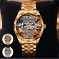 My Little Boy Yesterday, My Friend Today, My Son Forever - Personalized Men's Wrist Watch