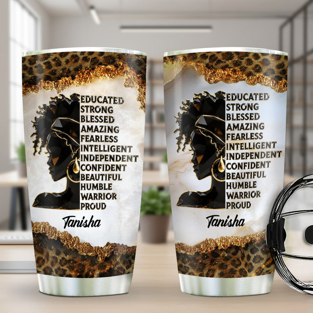 Black And Proud - Personalized Stainless Steel Tumbler