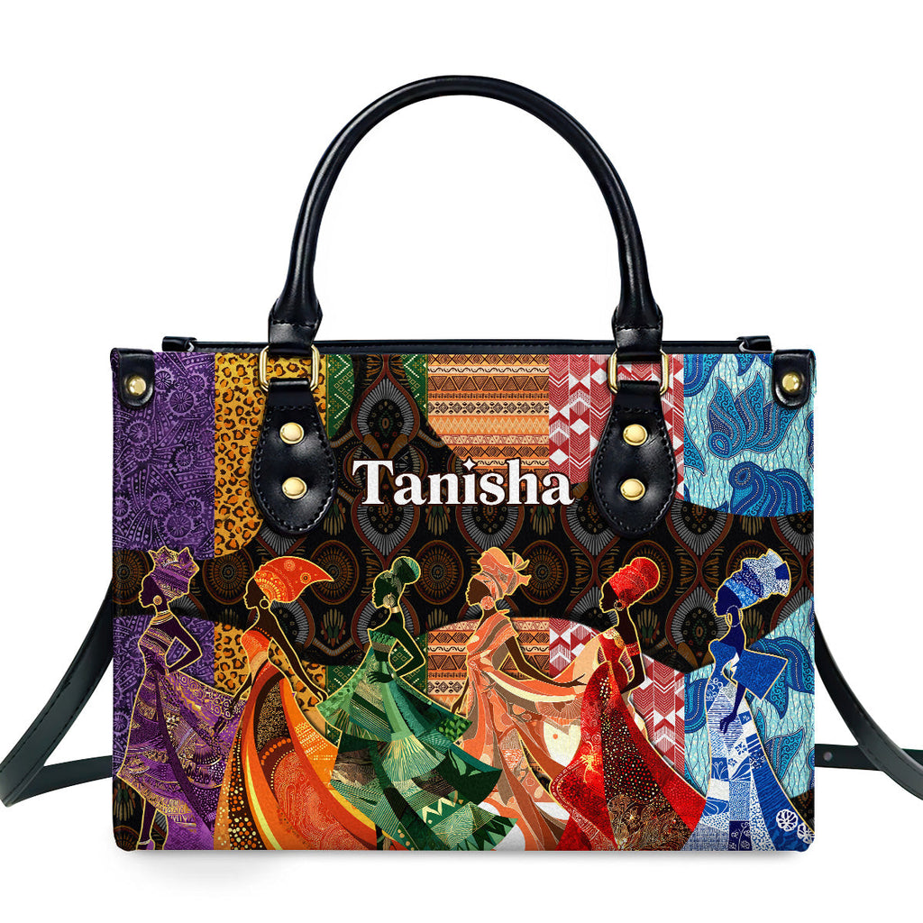 African Spirits - Personalized Leather Handbag