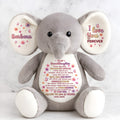 My Love Will Follow You Wherever You Go - Personalized Stuffed Elephant
