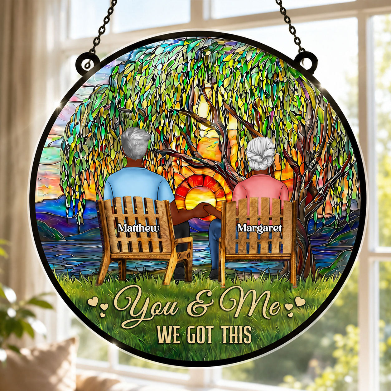 You And Me We Got This - Personalized Acrylic Suncatcher