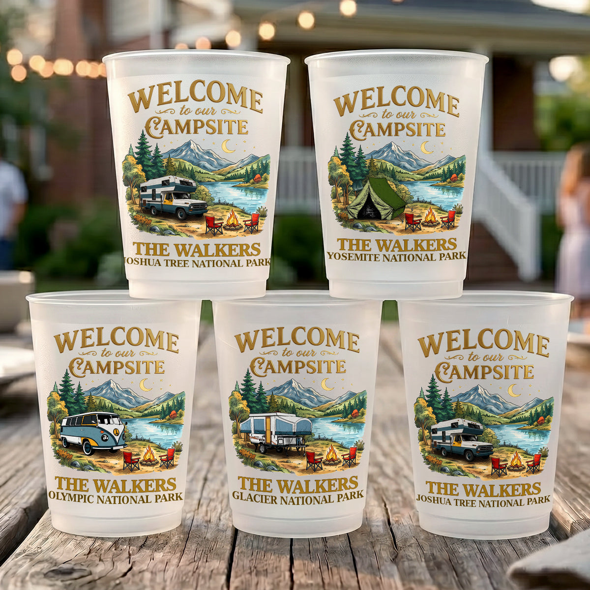 Happy Camper For Life - Personalized Cups