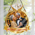 Custom Photo Stained Glass Portrait Couple Anniversary Gift - Personalized Acrylic Suncatcher