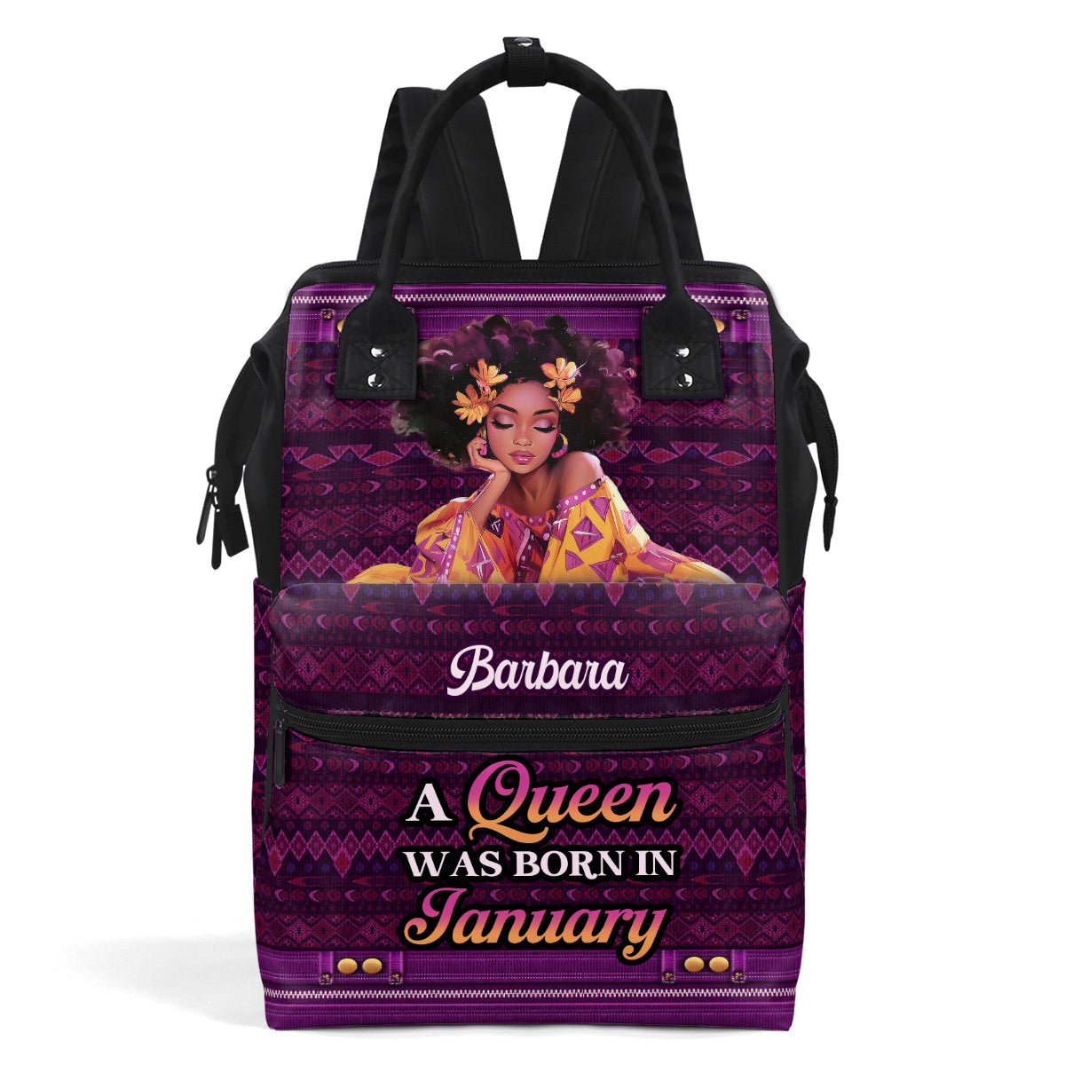 Black Queen - Personalized Duckbilled Backpack