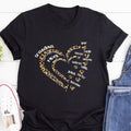 Grandma Mom Heart - Personalized 2D Unisex T-shirt