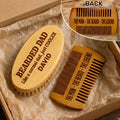 Bearded Man Much Cooler - Personalized Wooden Beard Brush And Combing Set