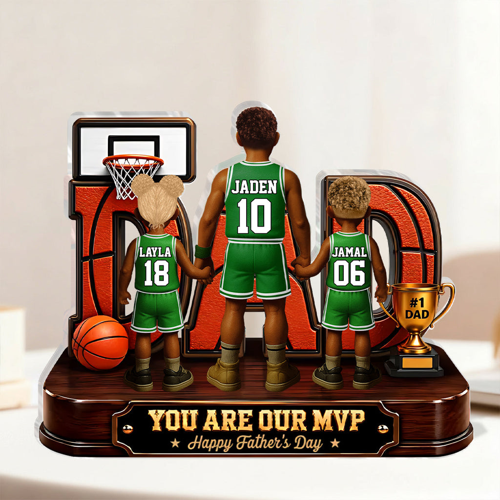 Father's Day Gifts For Dad, Grandpa, Basketball Lovers, Sports Fans, Sports Lovers  Basketball And Chill - Personalized Custom Shaped Acrylic Plaque