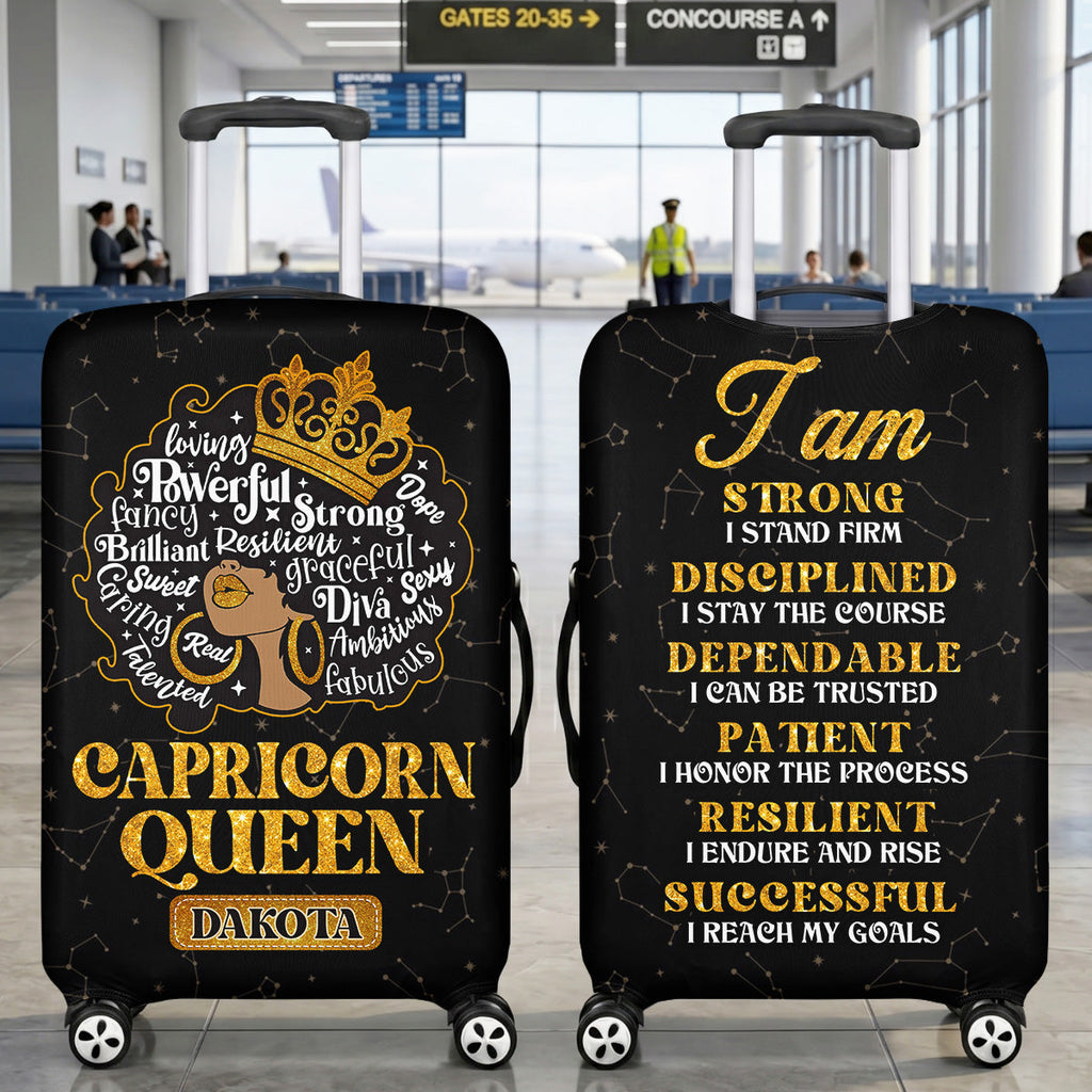 Zodiac Queen - Personalized Luggage Cover