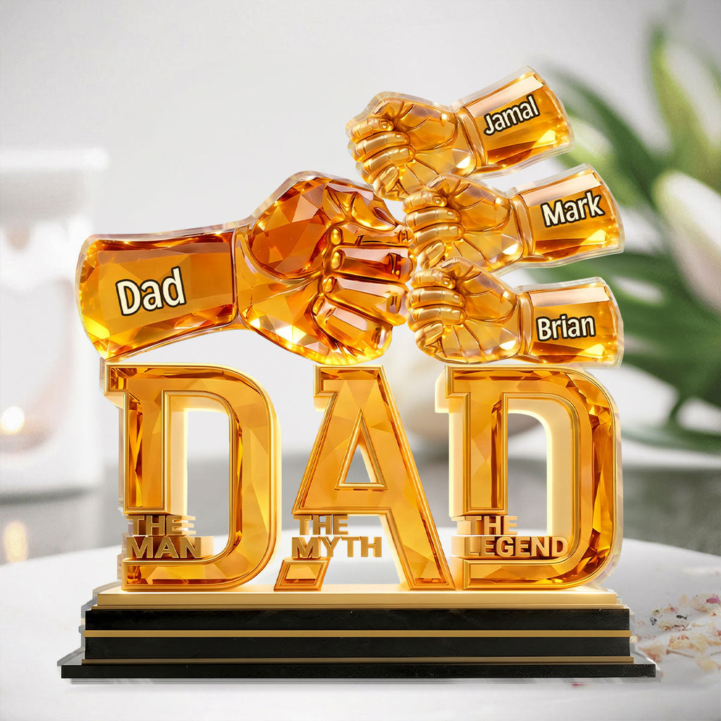 Dad The Man The Myth The Legend - Personalized Custom Shaped Acrylic Plaque