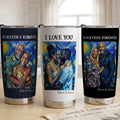 Custom Photo Starry Night Oil Painting Forever And Always - Personalized Stainless Steel Tumbler