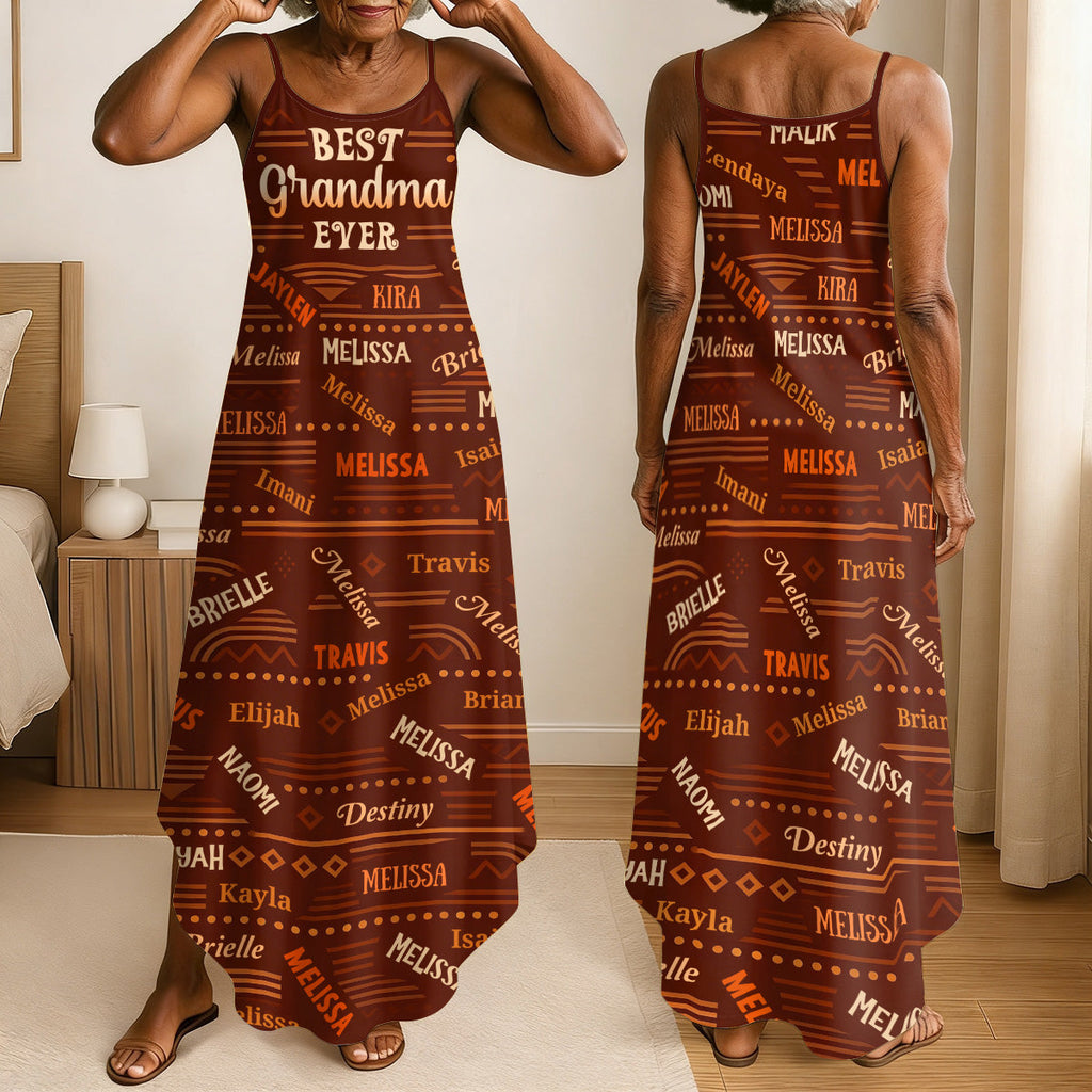 Best Grandma Ever - Personalized Maxi Dress