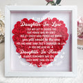 You Are My Daughter In Heart - Personalized Heart Flower Shadow Box