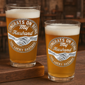 Congrats On Being My Husband - Personalized Beer Glass