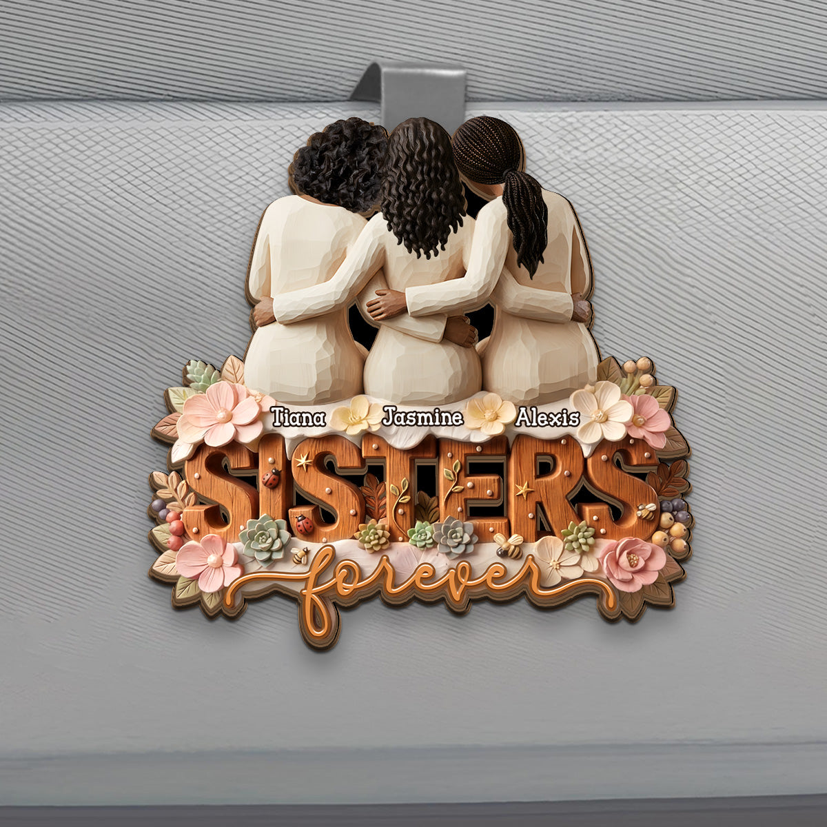 Besties And Sisters Forever - Personalized Car Visor Clip