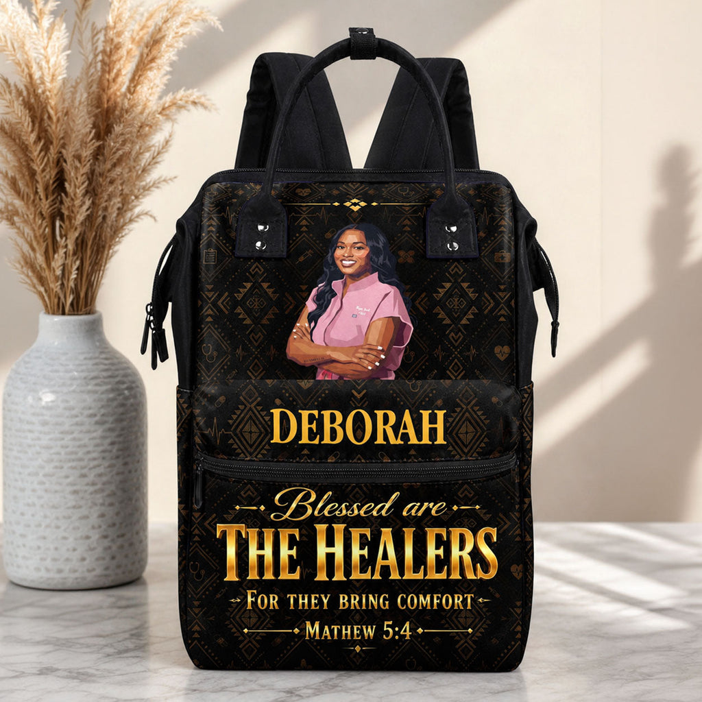 Blessed Are The Healers For They Bring Comfort - Personalized Duckbilled Backpack