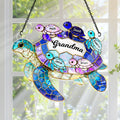 Mom Grandma Sea Turtle - Personalized Acrylic Suncatcher