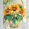 Sunflower Love For Grandma - Personalized Acrylic Suncatcher