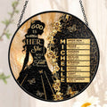 God Is Within Her She Will Not Fall - Personalized Stained Glass Window Hanging Suncatcher