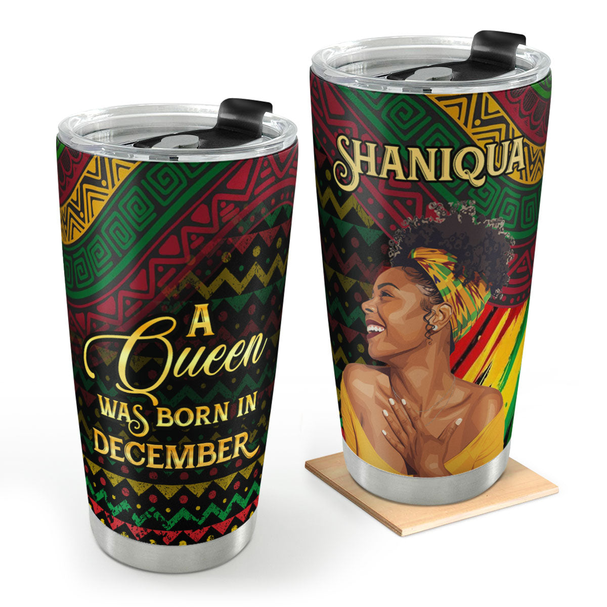 A Beautiful Black Queen - Personalized Stainless Steel Tumbler