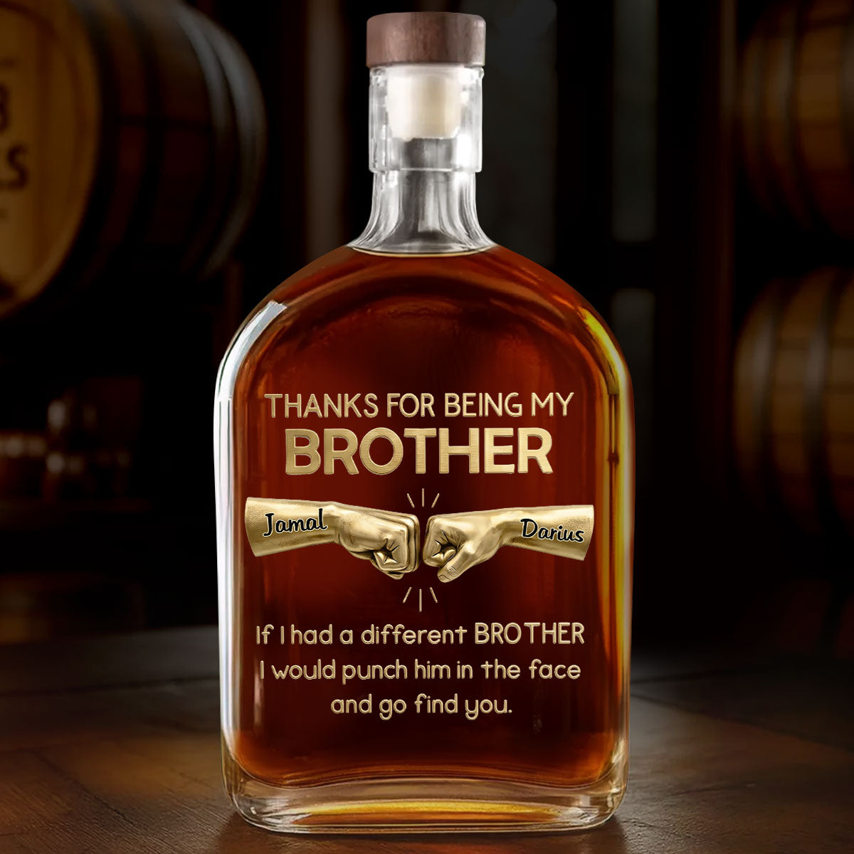 Being My Brother And Sister - Personalized Whiskey Bottle
