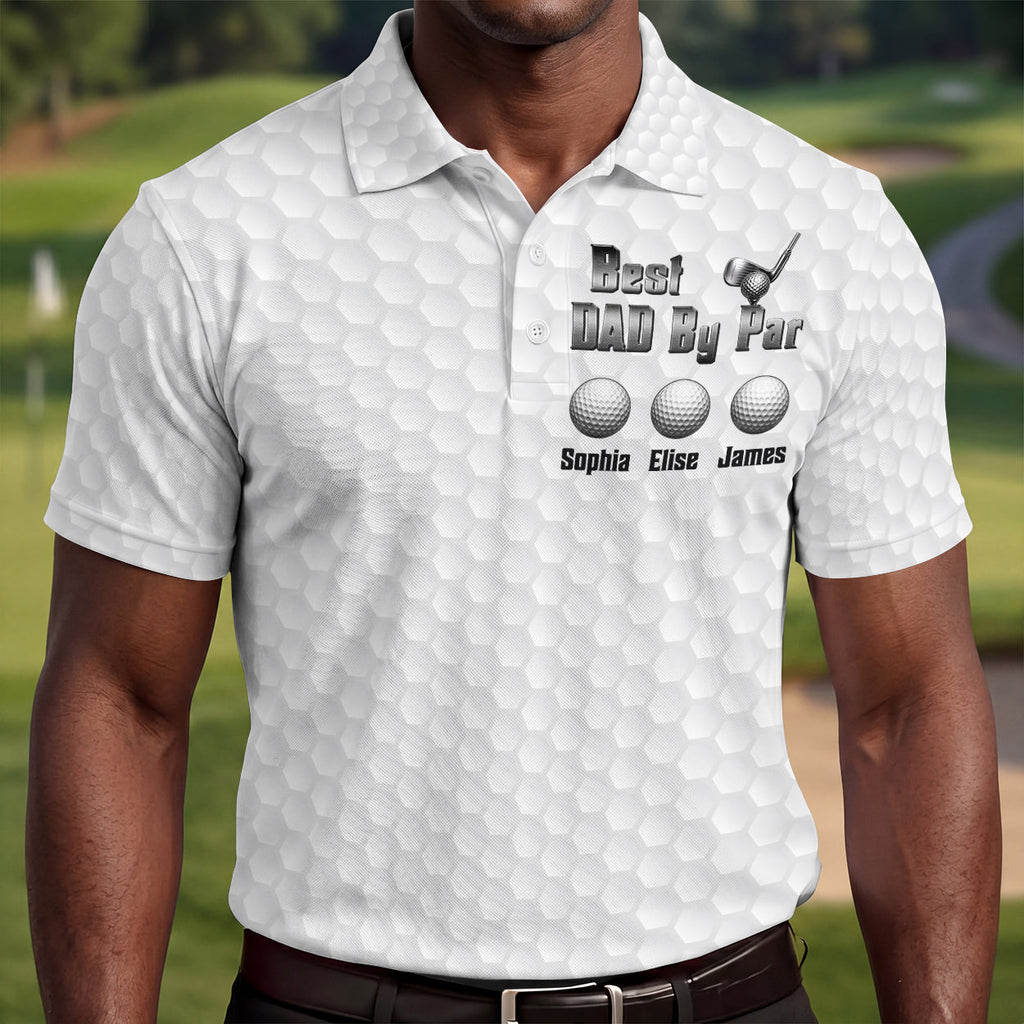 Father's Day Gifts, Best Dad By Par, Best Grandpa By Par - Personalized Polo Shirt