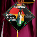 Dope Black Queen - Personalized Graduation Cap Topper