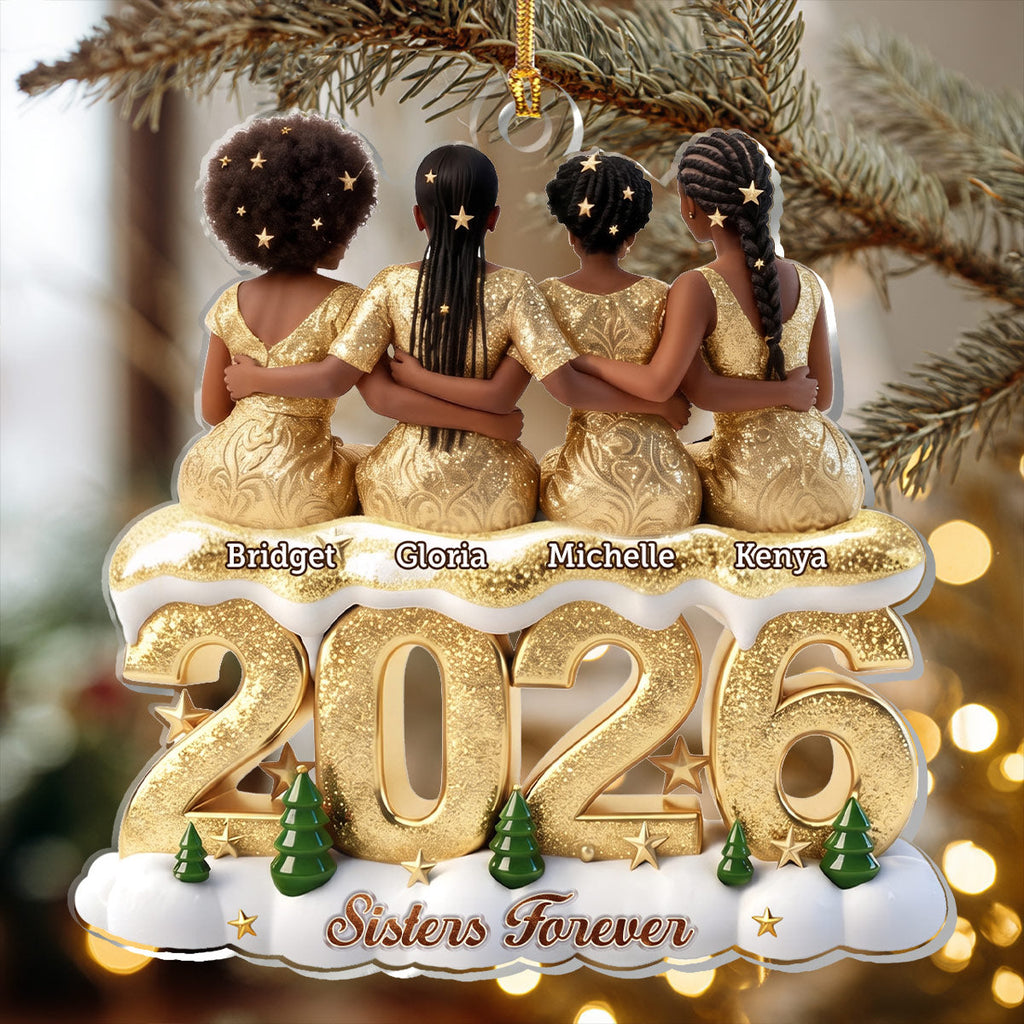 Sisters And Besties Forever - Personalized 1-Layer Acrylic Ornament