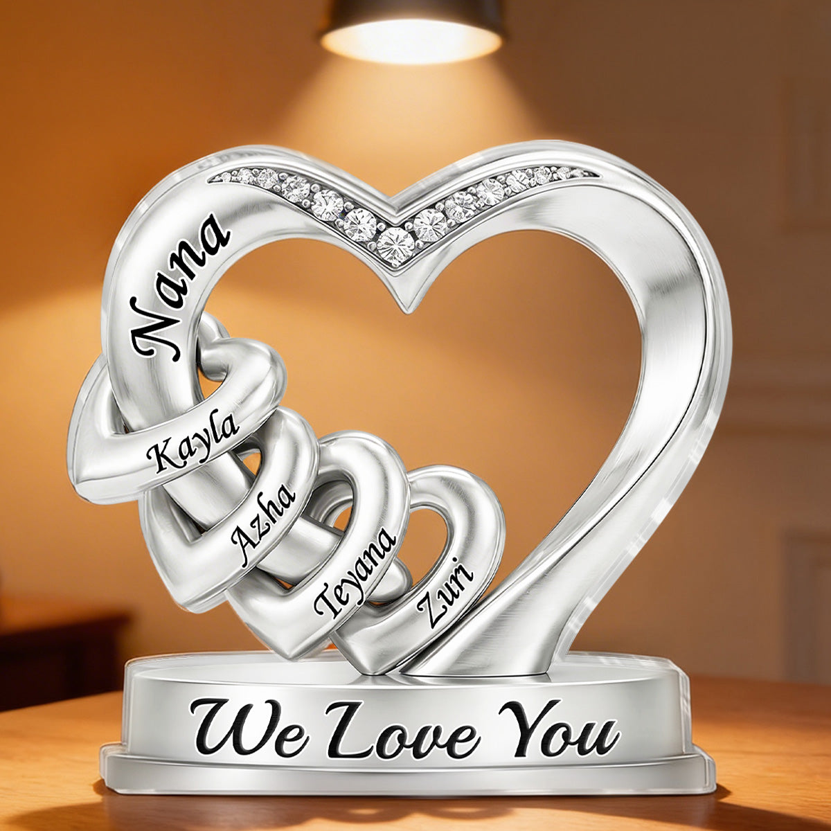 Nana's Heart - Personalized Custom Shaped Acrylic Plaque