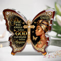 She Who Kneels Before God Can Stand Before Anyone - Personalized Custom Shaped Acrylic Plaque