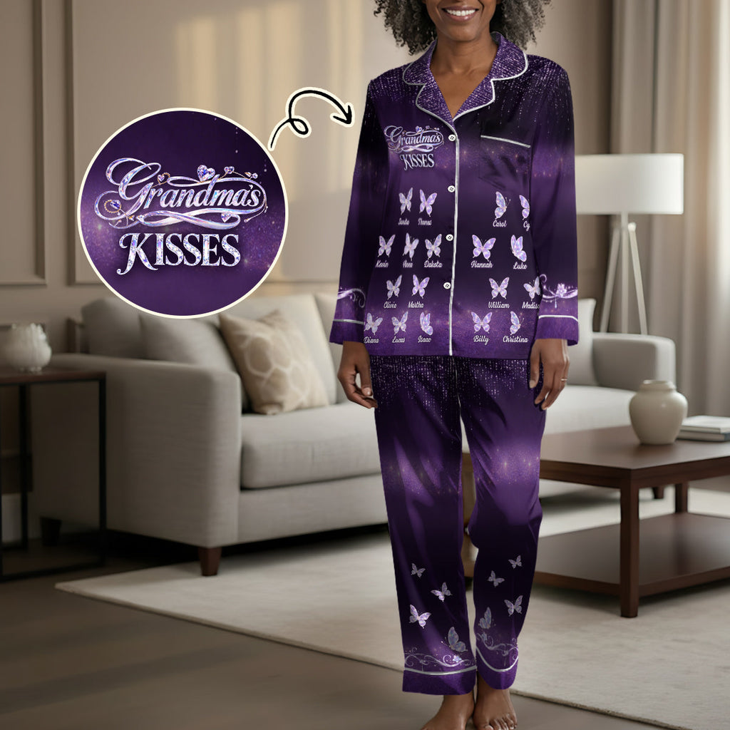 Grandma's Kisses - Personalized Satin PJM Set