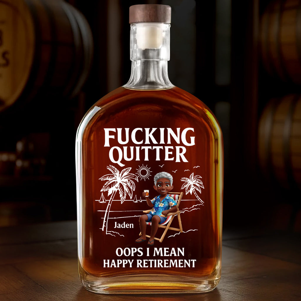 Oops I Mean Happy Retirement  - Personalized Whiskey Bottle
