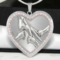 We Love You Nana And Mommy - Personalized Heart Necklace