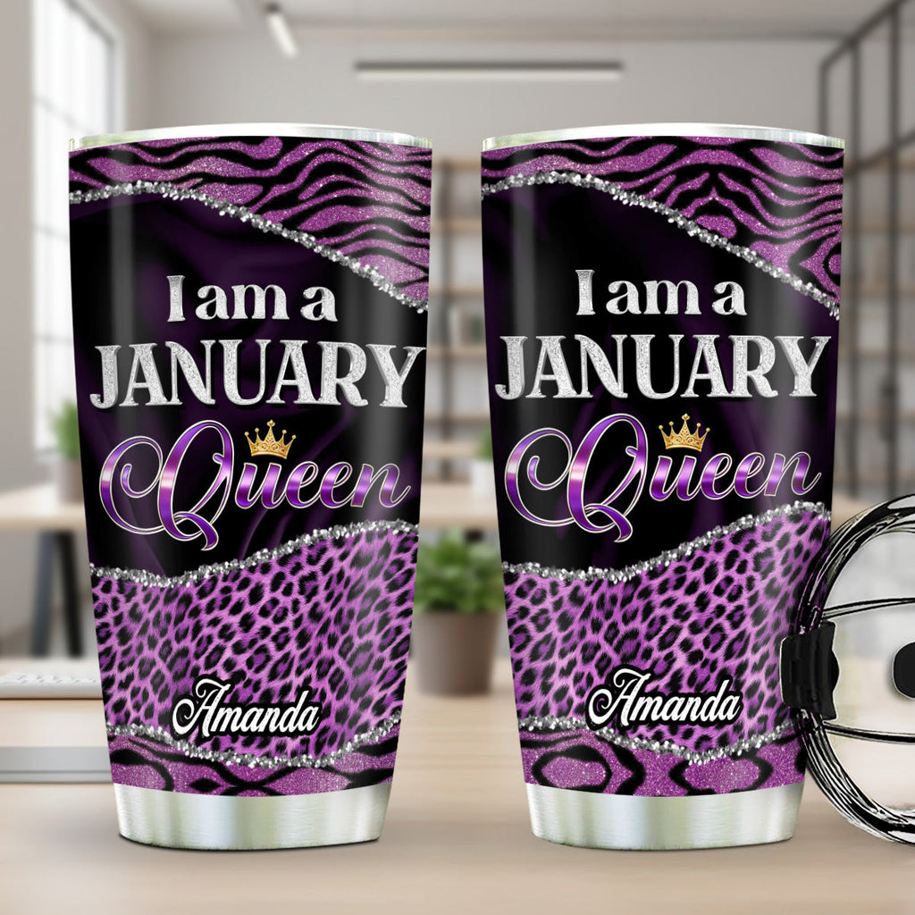 I Am A Queen - Personalized Stainless Steel Tumbler