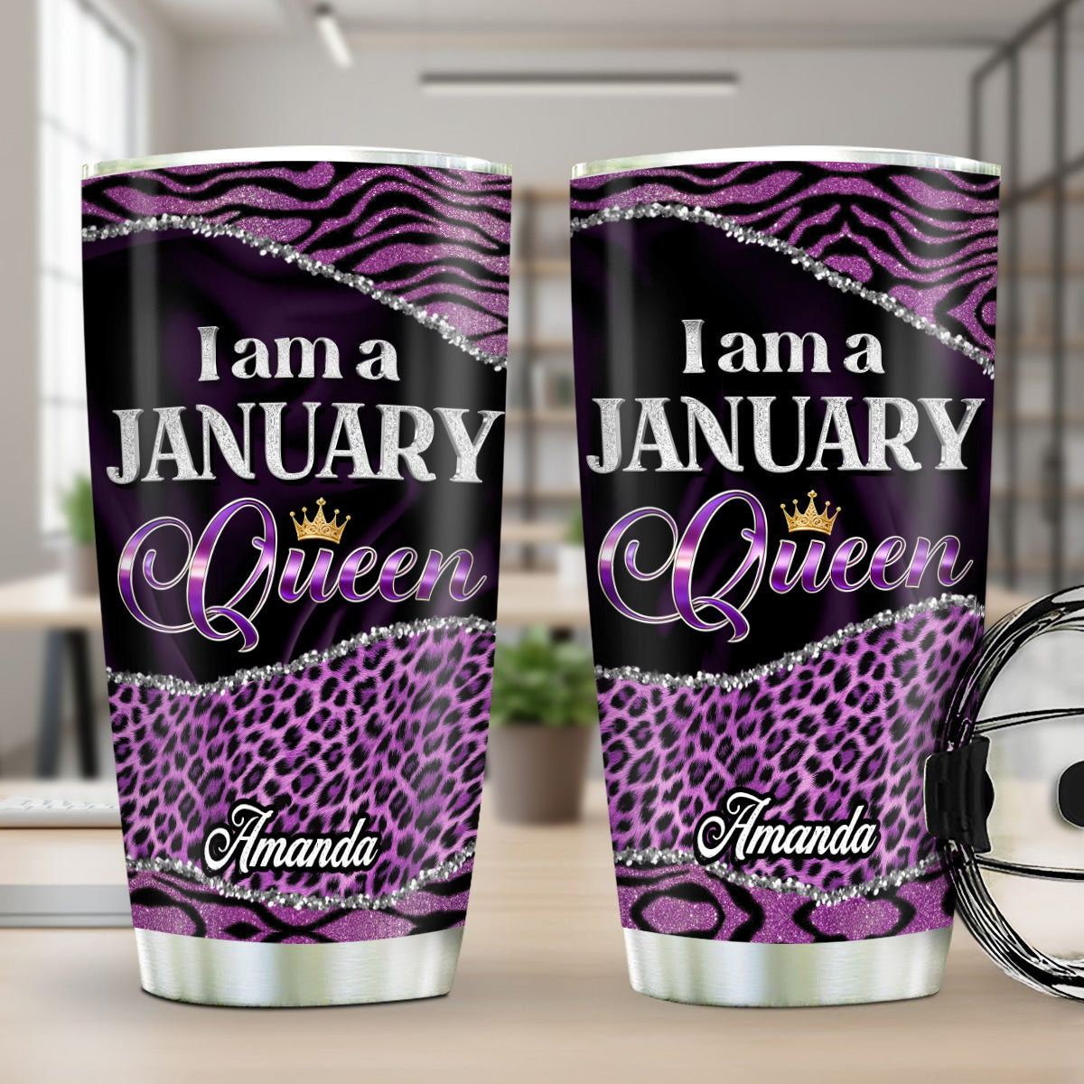 I Am A Queen - Personalized Stainless Steel Tumbler
