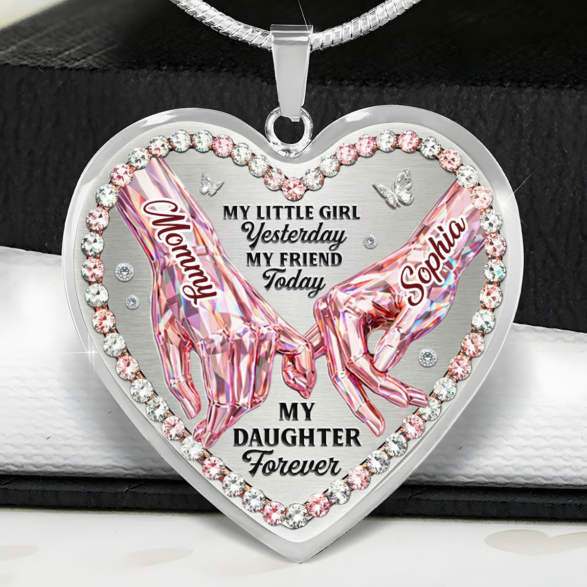 My Daughter Forever - Personalized Heart Necklace