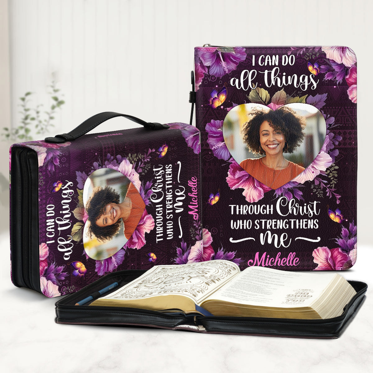 I Can Do All Things Through Christ Who Strengthens Me - Personalized Bible Cover