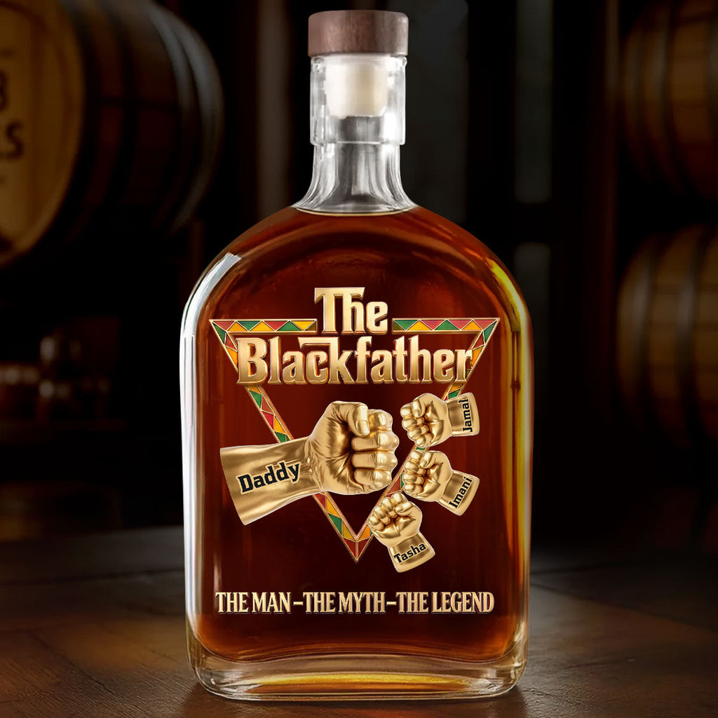 The Black Father - Personalized Whiskey Bottle
